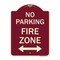 Signmission No Parking Fire Zone W/ Bidirectional Arrow Heavy-Gauge Aluminum Sign, 24" x 18", BU-1824-23619 A-DES-BU-1824-23619 - alternate 1